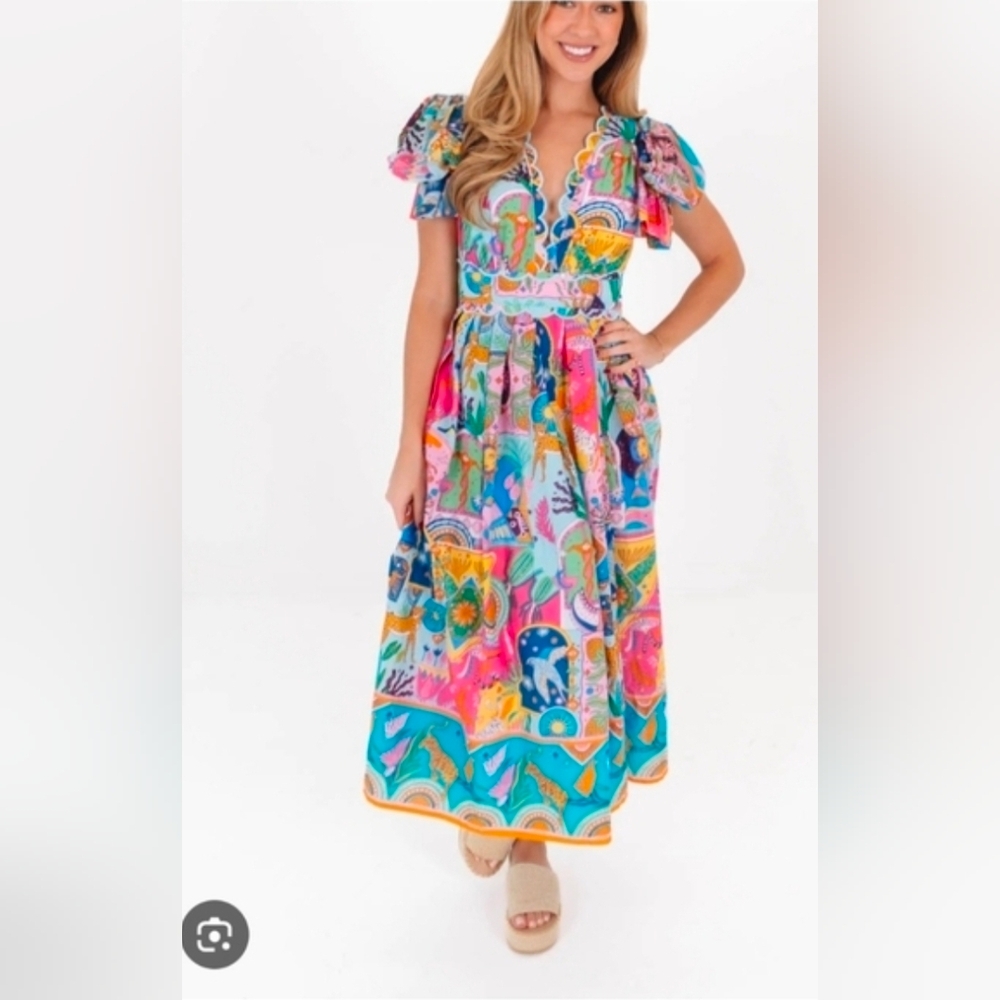 NWT Vibrant Floral Maxi Dress - Picture 8 of 8